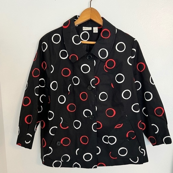 Kim Rogers Jackets & Blazers - Kim Rogers Womens Blazer Jacket 3/4 Sleeves Button Down Front Size‎ L